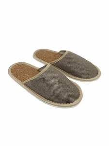 Тапочки домашние женские на пробковой стельке, С-6ЖТП(пр)-МР, репс бежевый — фото 6